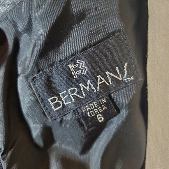 Vintage 80s Berman's Genuine Leather size S / size 2-4 Strapless Peplum Dress - Picture 11 of 13